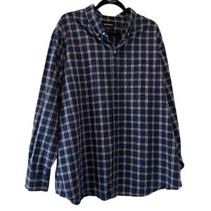 Bonobos 2XL Blue Pink Plaid Button Down Long Sleeve Casual Shirt‎